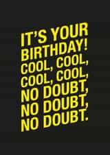 brooklyn nine Birthday Card 4122 created by Cookie Design