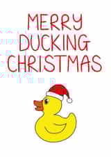 Merry Ducking Christmas card created by Lazy Mice