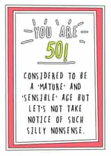 50 fifty Birthday Card 7532 created by Go La La!