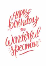 specimen love Birthday Card 14612 created by Letter V Prints