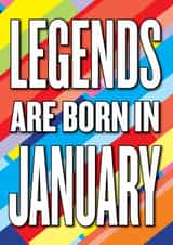 legends january Birthday Card 7929 created by kissmekwik
