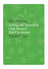 Christmas Mistletoe Christmas Card 38854 created by turds of wisdom