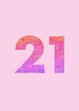 21 cool Birthday Card 13354 created by Sophia Sky