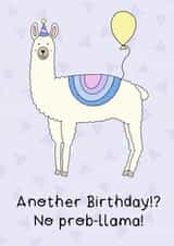 Llama balloon Birthday Card 15842 created by Helen Bicknell
