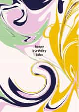 art abstract Birthday Card 15870 created by pardon my prints