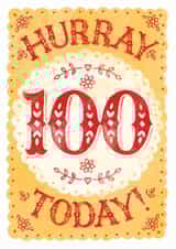 Classic 100th Birthday Card - Flowers - For Her created by Alexandra Snowdon