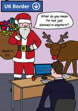 Brexit Santa Christmas Card 14310 created by Dottie Mottie