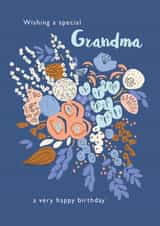 Classic Birthday Card - For Grandma - Flowers created by Rebecca Prinn