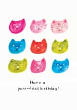 Funky Colorful Cats Birthday Card created by Sorina Bogiu