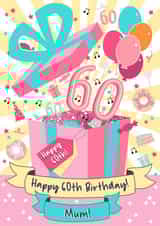 Happy 60th Birthday Mum Birthday Present Card created by Little Silverleaf