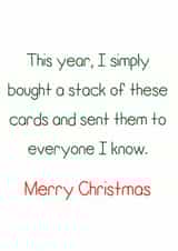 Lazy Bulk Christmas Card 12905 created by Rubber John