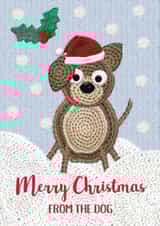 merry dog Christmas Card 25248 created by Lucy Ledger