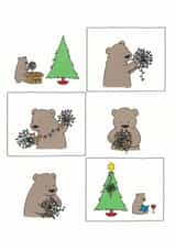 merry tree Christmas Card 6653 created by Redback Cards