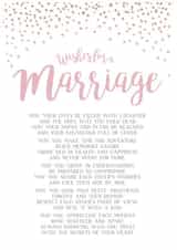 Heartfelt Marriage Poem Wedding Card / Engagement Card - Wishes For A Marriage created by Joanna Miller