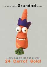 Funny Birthday Card for Grandad - To The Best Grandad Ever - 24 Carrot Gold created by JellynBean