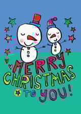 merry snowmen Christmas Card 14936 created by Alice Palace