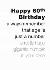 60 sixty Birthday Card 3975 created by Coulson Macleod