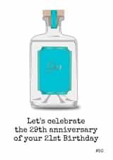 gin 50 Birthday Card 2657 created by Doodle Dot Design Co