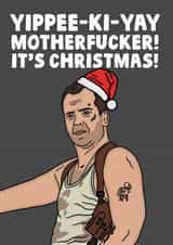 Die Hard Christmas card created by Studio Doodles