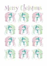 Christmas snowmen Card 24505 created by Deborah Partington