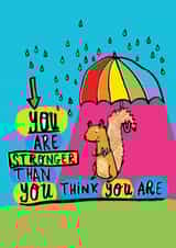 friend stronger Thinking of you Card 14938 created by Alice Palace