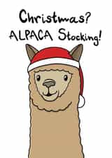 alpaca funny Christmas Card 37785 created by OhJaye