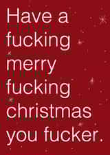 fuck fucker Christmas Card 23001 created by Vektorama