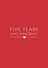 five year Anniversary Card 8818 created by Miss Shelly Designs