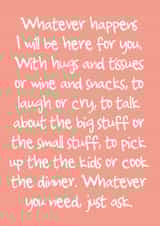 hugs help Sympathy Card 8898 created by Duckduckle Design