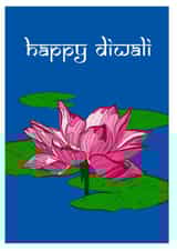 Diwali lotus Faith Card 13862 created by Hatched Art