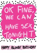 fine sex Birthday Card 12610 created by Pretty/Insulting