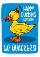Duck Birthday Card | Rude Birthday Card created by TeePee Creations