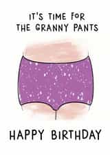 granny pants Birthday Card 16004 created by Mumble