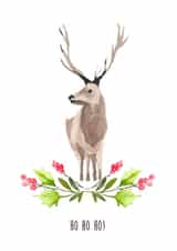 arty reindeer Christmas Card 24696 created by Silvia Betancourt