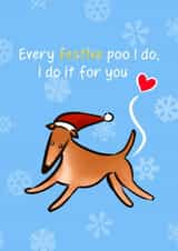 Festive Poo For You  - Red Dog created by Tessa Cheung