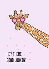 Hey good lookin' anniversary valentines card created by Stripy Fish Designs