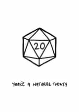 D&D dice Valentines Day Card 12093 created by Gerry Alexis