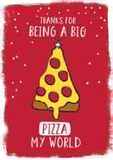 pizza xmas Christmas Card 12198 created by High Five Prints Co