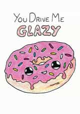 Pun Donut Valentines Day Card 40315 created by The Pun Doodler