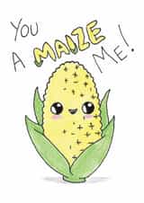 Maize Corn Congratulations Card 16042 created by The Pun Doodler