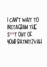 instagram batmitzvah Faith Card 5157 created by Little Lisa Designs