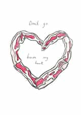 bacon adult Valentines Day Card 40344 created by Sally-Anne Hickman