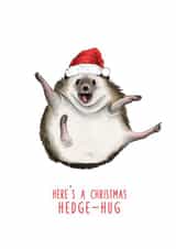 hedgehog hedgehug Christmas Card 13387 created by Beth Goodwin