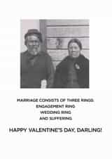 marriage rings Valentines Day Card 22602 created by Colonel I. P. Knightly