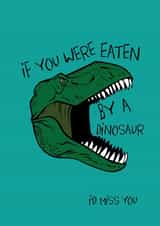 dinosaur eaten Valentines Day Card 13466 created by Phaedra Peer