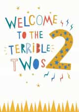 Terrible Twos 2 Birthday Card 16083 created by Dotty Black