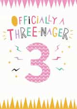 Threenager 3 Birthday Card 16087 created by Dotty Black