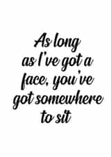 as long as face Valentines Day Card 39497 created by The Sweary Card Co