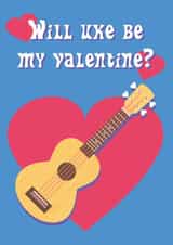 uke ukulele Valentines Day Card 31934 created by The Fidorium