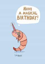 prawn uniprawn Birthday Card 10256 created by Forever Funny